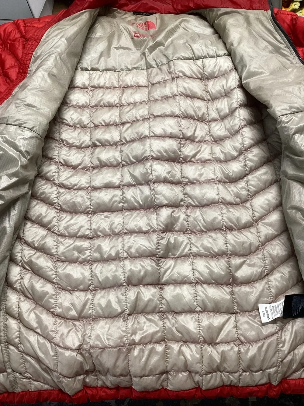 The North Face Men's Red Quilted  Puffer Jacket